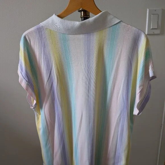 Darling Vintage Pastel Striped Polo - Picture 2 of 6